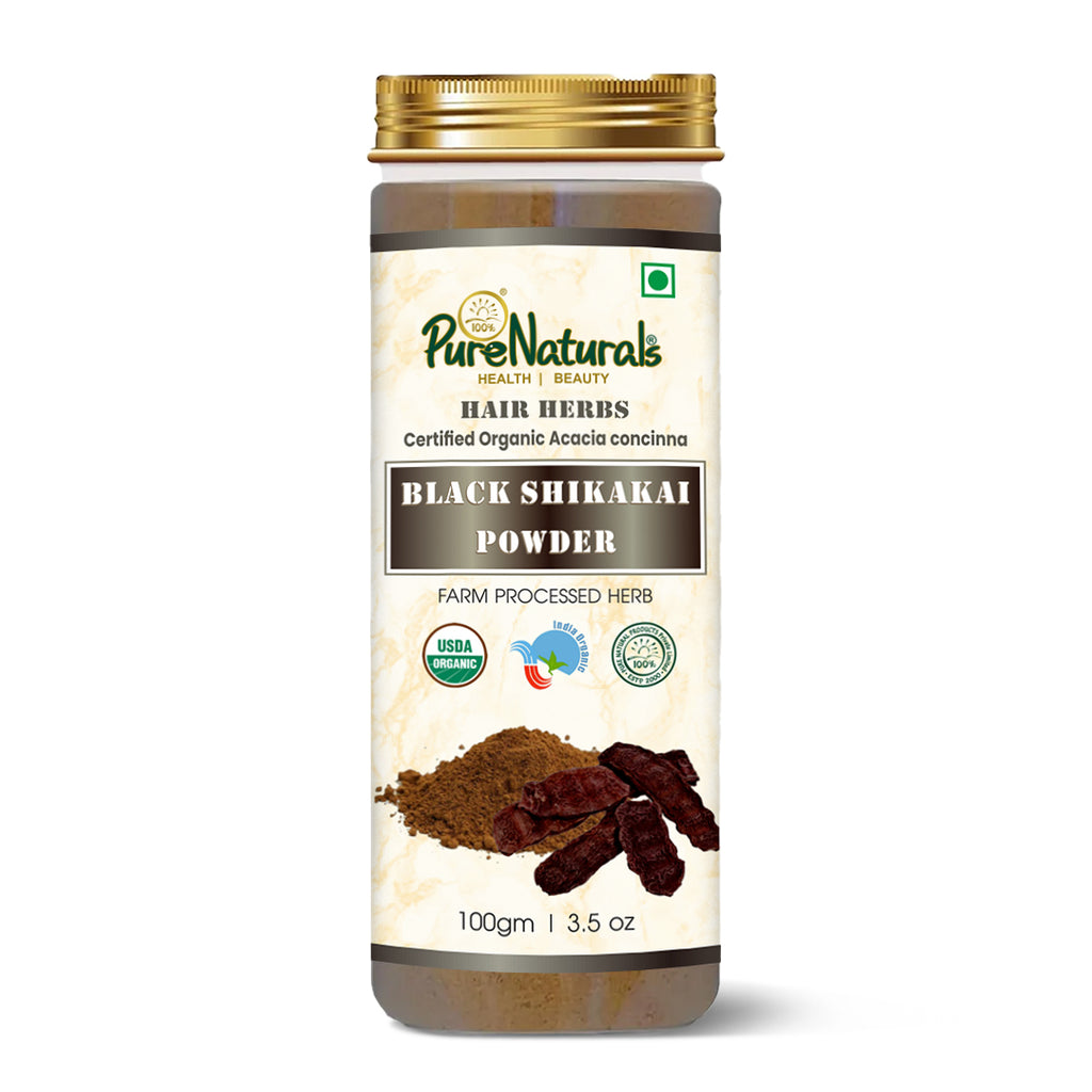 100% Organic Black Shikakai Powder for Hair - 100 Gm