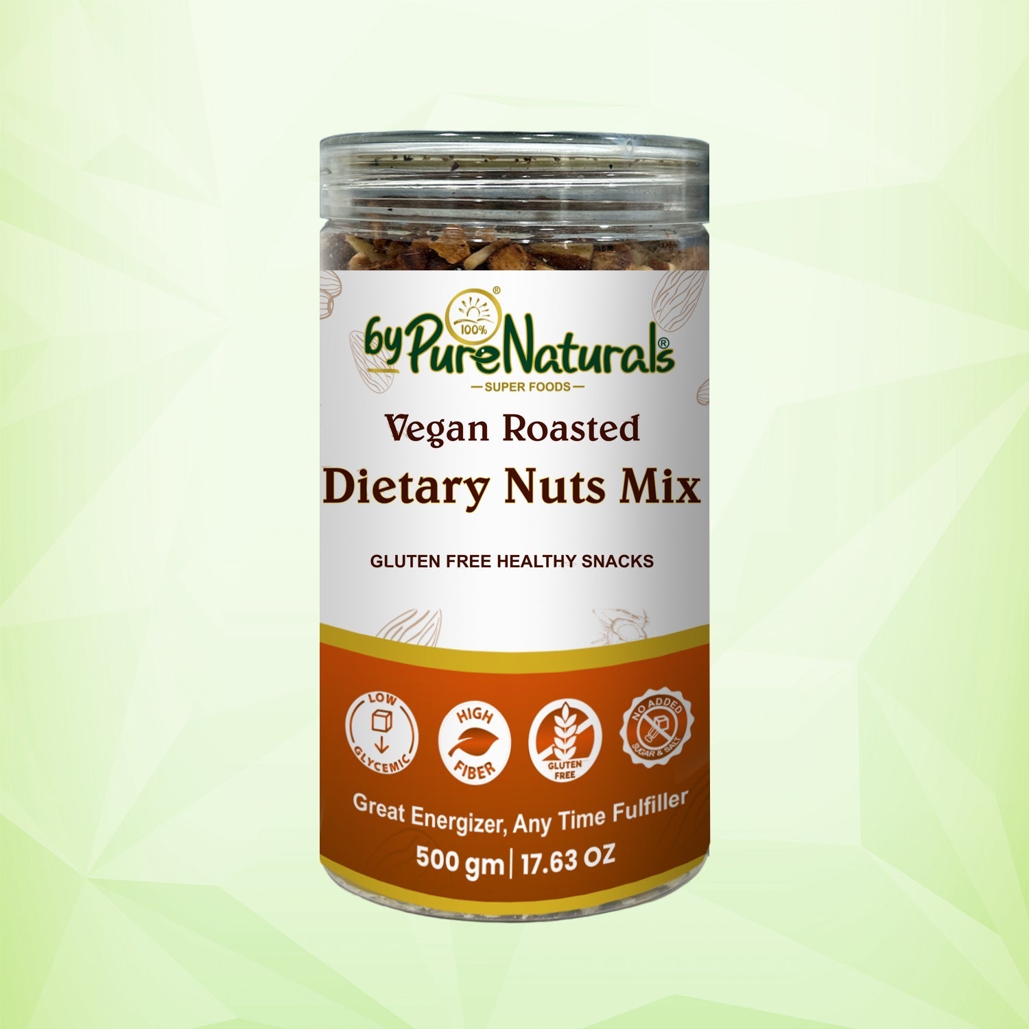 ByPureNaturals Dietary Nuts Mix - Vegan Roasted, Gluten Free 500 gm - BuyPureNaturals