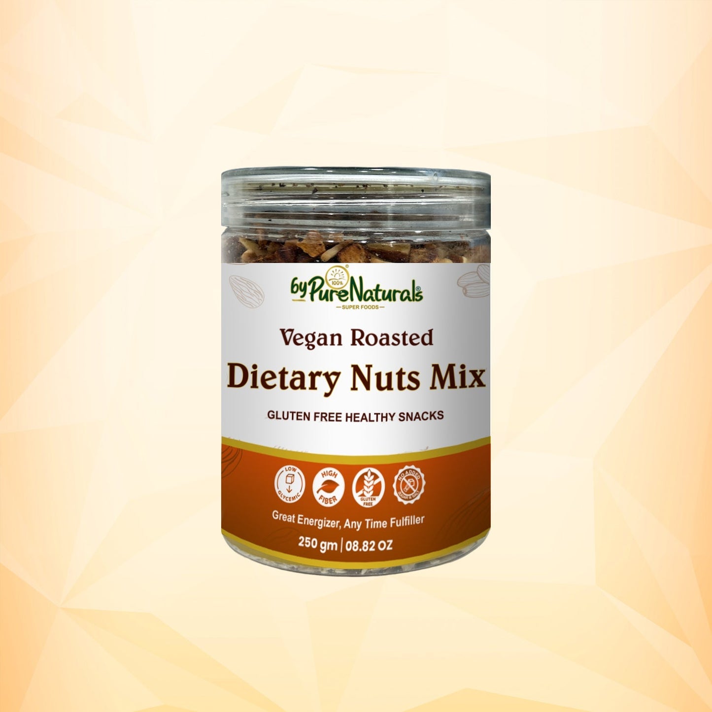 ByPureNaturals Dietary Nuts Mix - Vegan Roasted, Gluten Free 250 gm - BuyPureNaturals