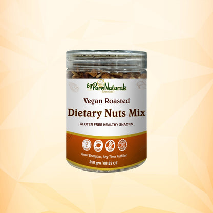 ByPureNaturals Dietary Nuts Mix - Vegan Roasted, Gluten Free 250 gm - BuyPureNaturals