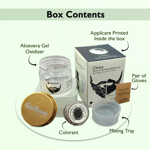 QuikHenna CLINICA Organic Gel Derma Beard Color  Biopharma, Healing Food to Live Healthy Life - by MFarmacy.com