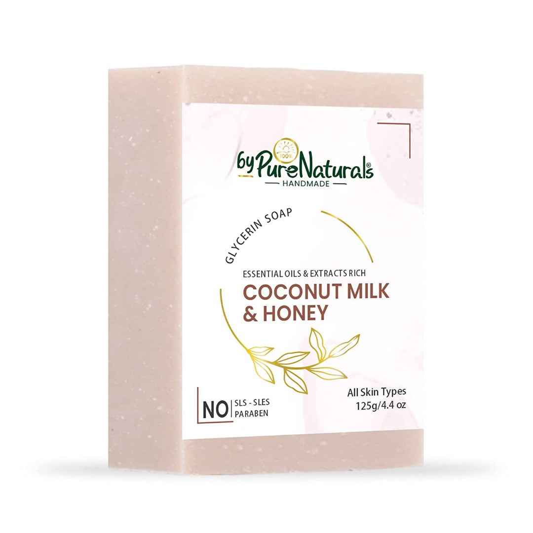 byPureNaturals SLS & Paraben Free Coconut Milk & Honey Soap- 125gm