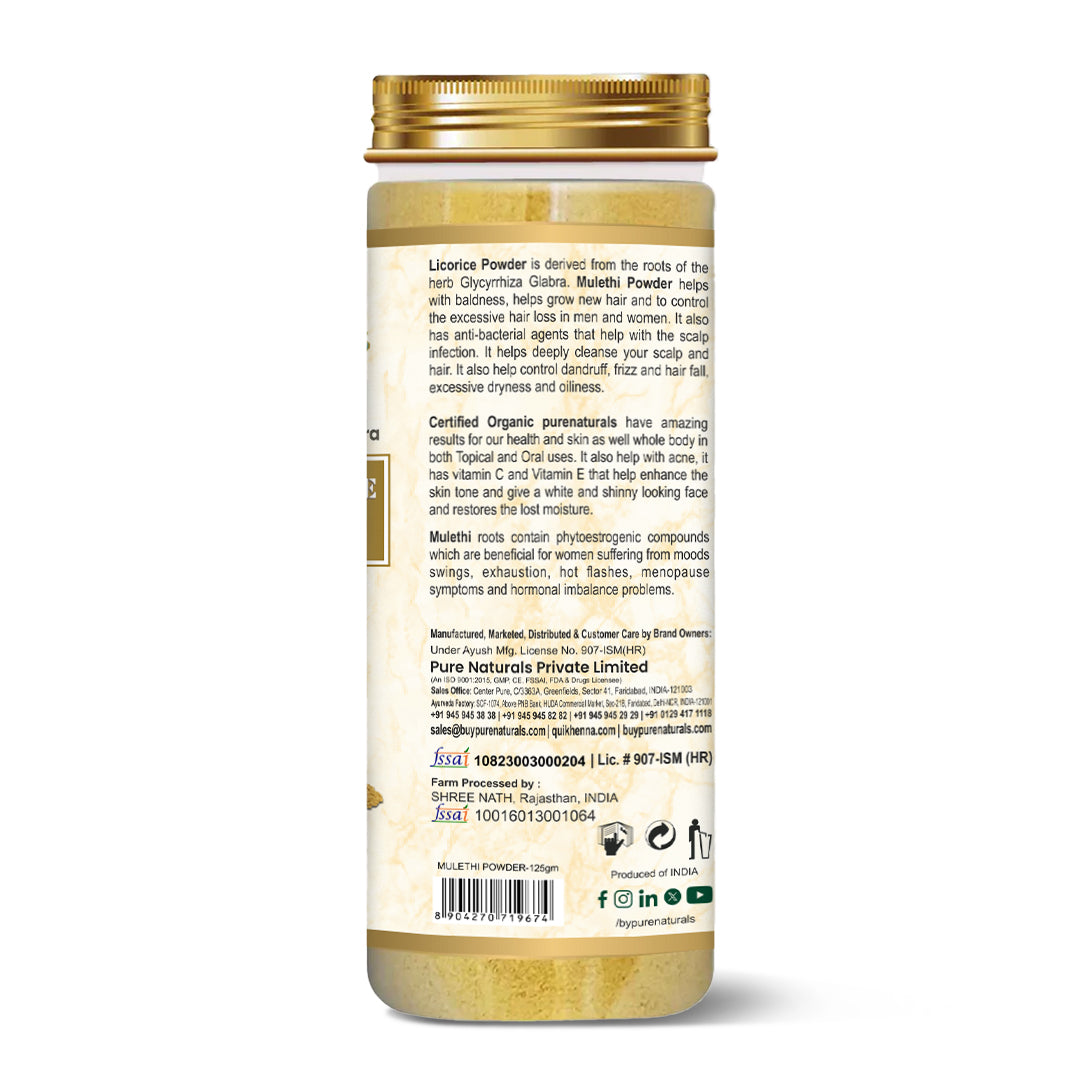100% Organic Mulethi Powder- 125 Gm