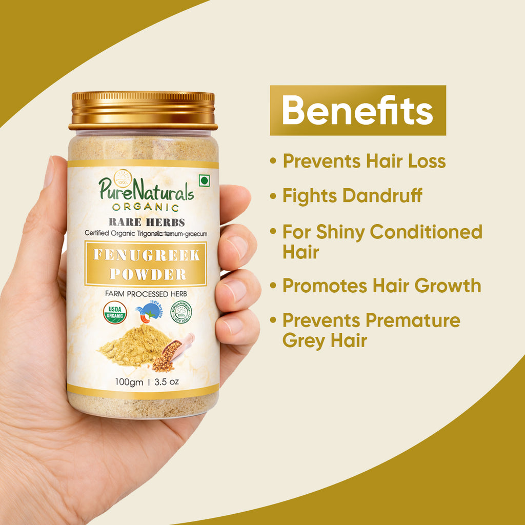 100% Organic Fenugreek Powder for Skin & Hair - 100 Gm