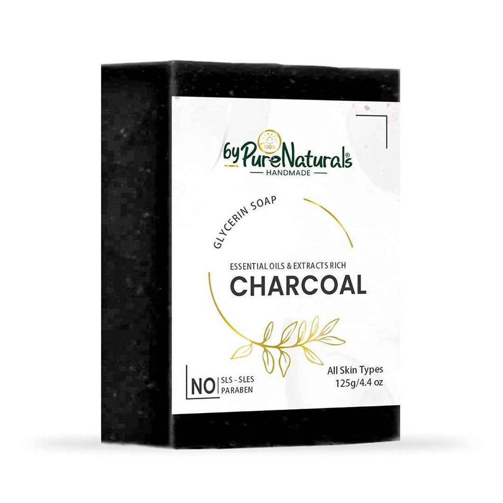 byPureNaturals SLS & Paraben Free Charcoal Soap- 125gm