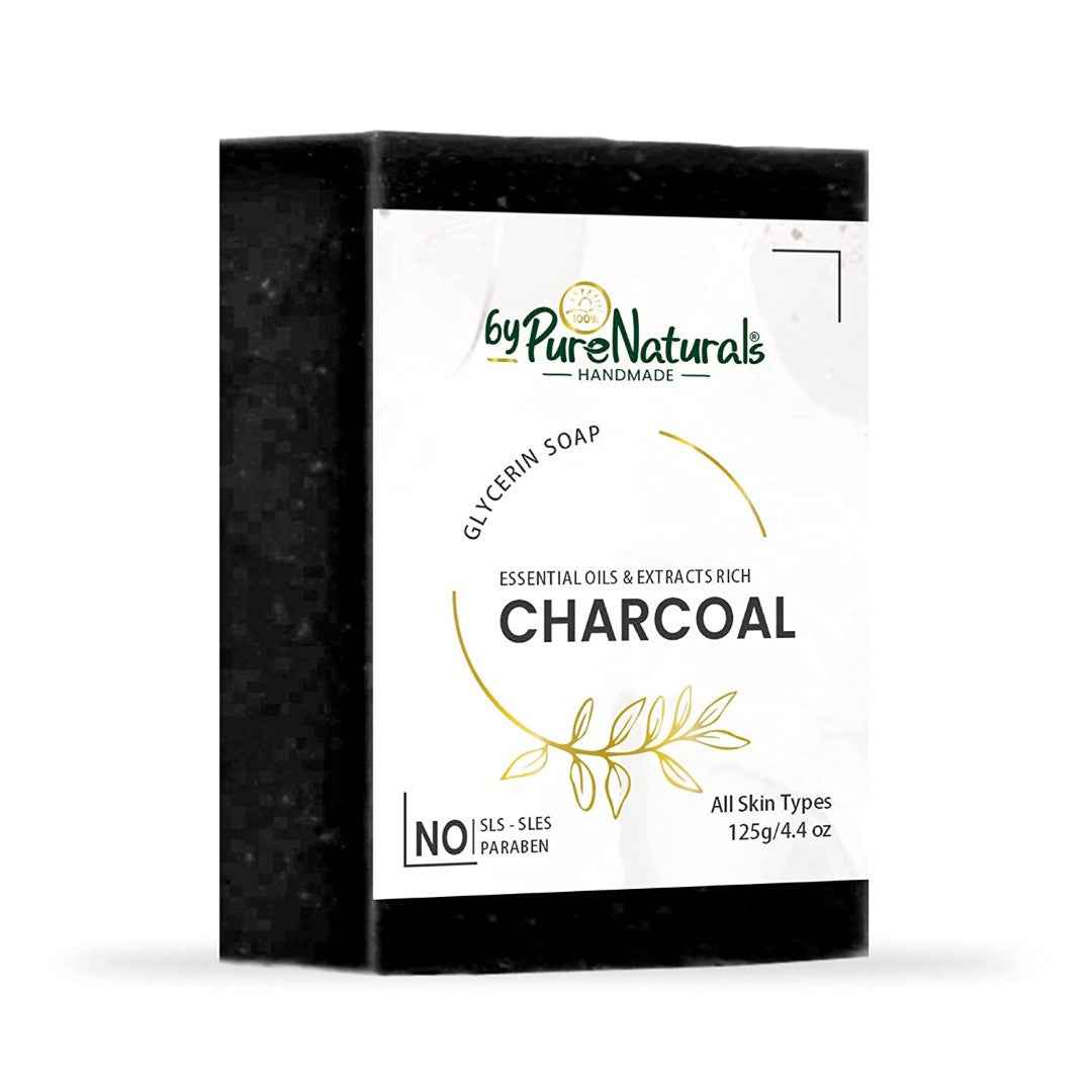 byPureNaturals SLS & Paraben Free Charcoal Soap- 125gm