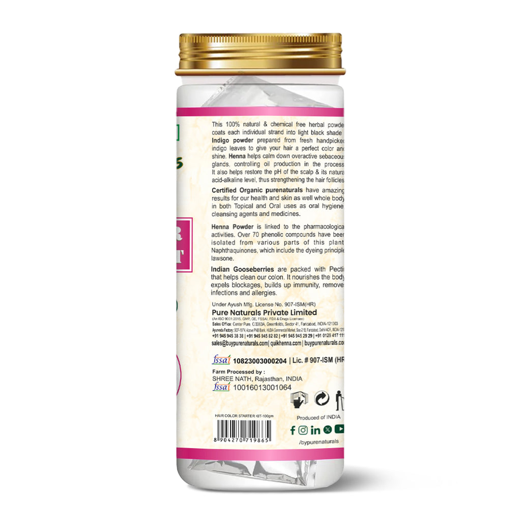 100% Organic Hair Coloring Kit - 100 Gm