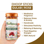 Bamboo Less Incense Rose Dhoop Sticks- 30 Sticks Pack