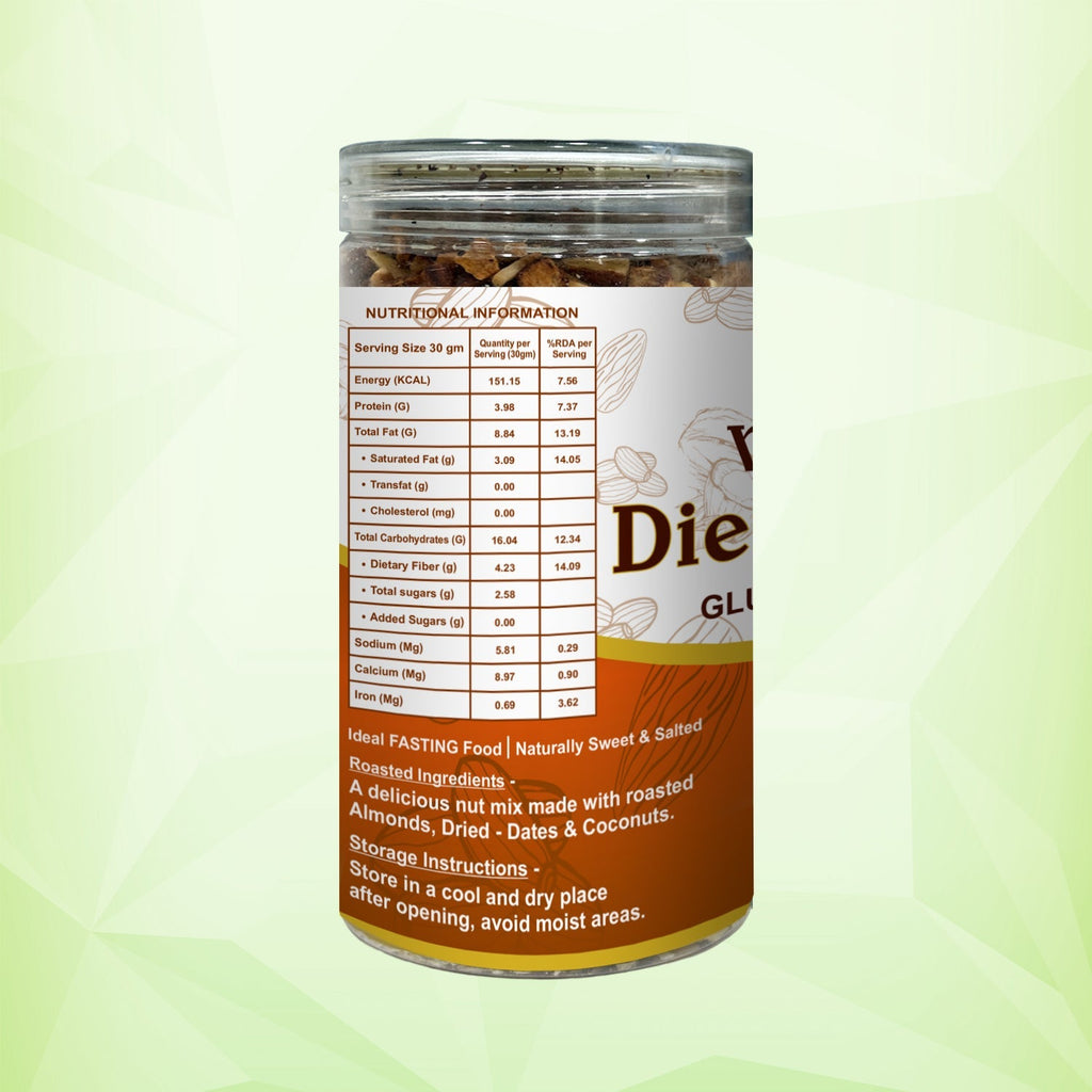 ByPureNaturals Dietary Nuts Mix - Vegan Roasted, Gluten Free 500 gm - BuyPureNaturals