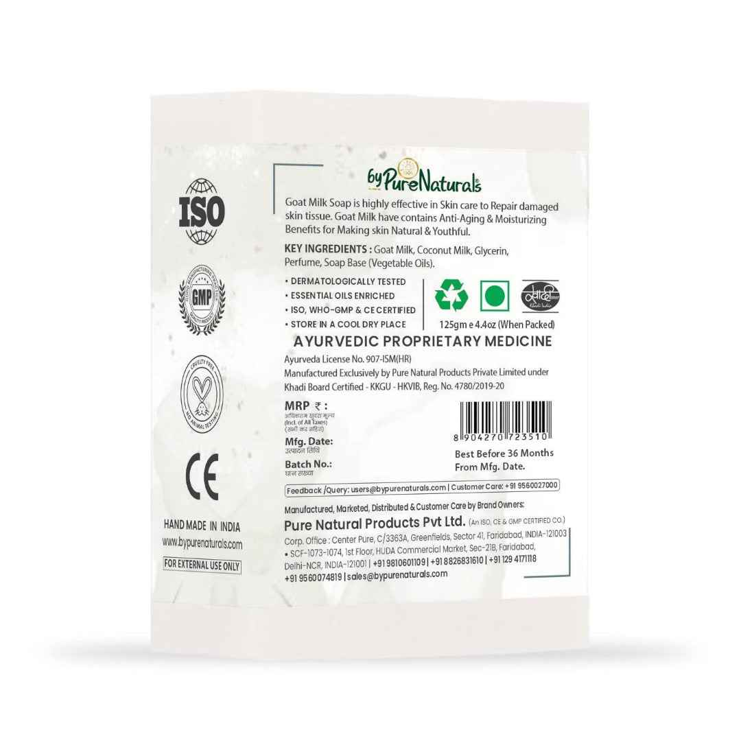 byPureNaturals SLS & Paraben Free Goat Milk Soap- 125gm
