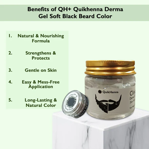 QuikHenna CLINICA Organic Gel Derma Beard Color  Biopharma, Healing Food to Live Healthy Life - by MFarmacy.com