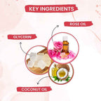 byPureNaturals SLS & Paraben Free Sweet Rose Soap- 125gm