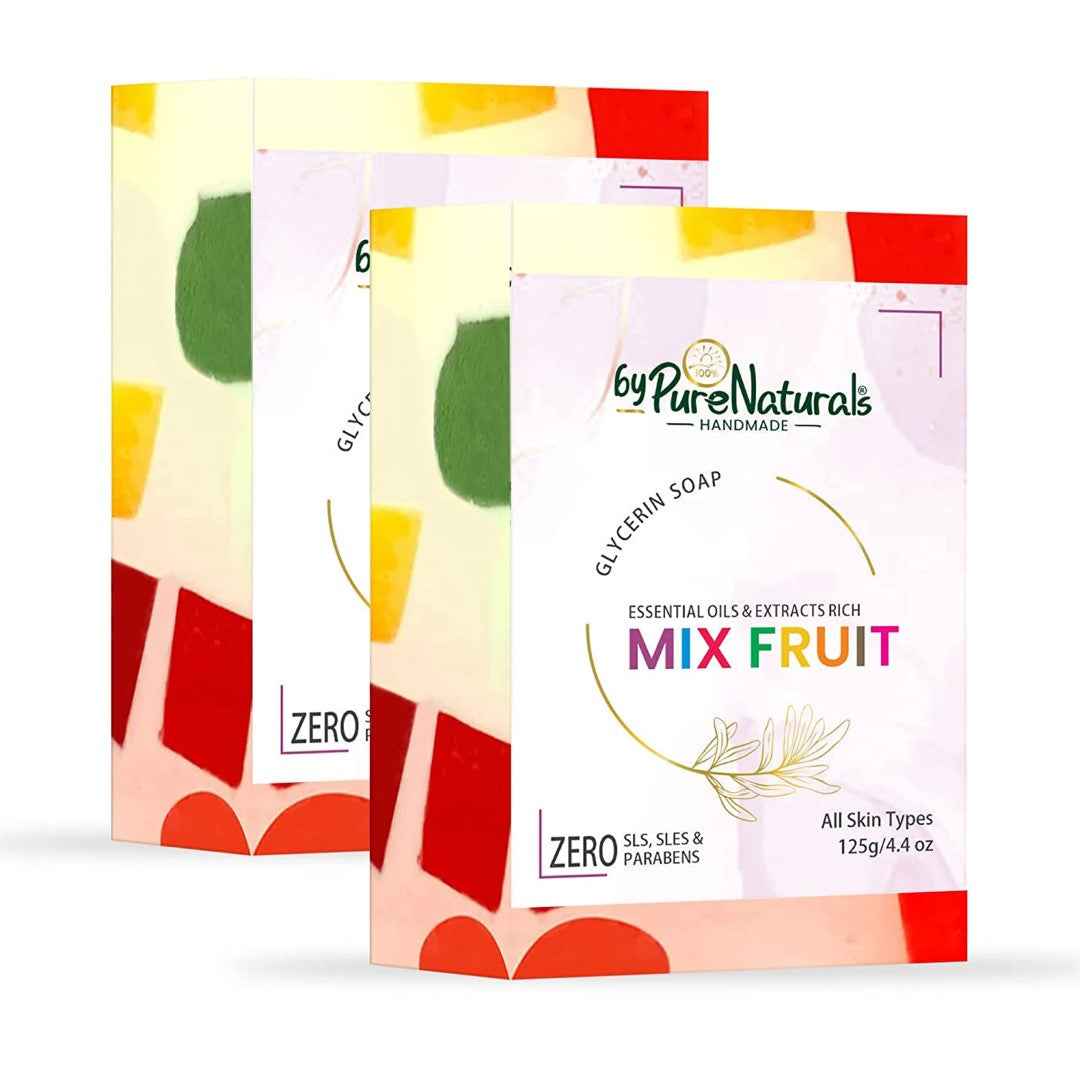 byPureNaturals SLS & Paraben Free Mix Fruit Soap- 125gm