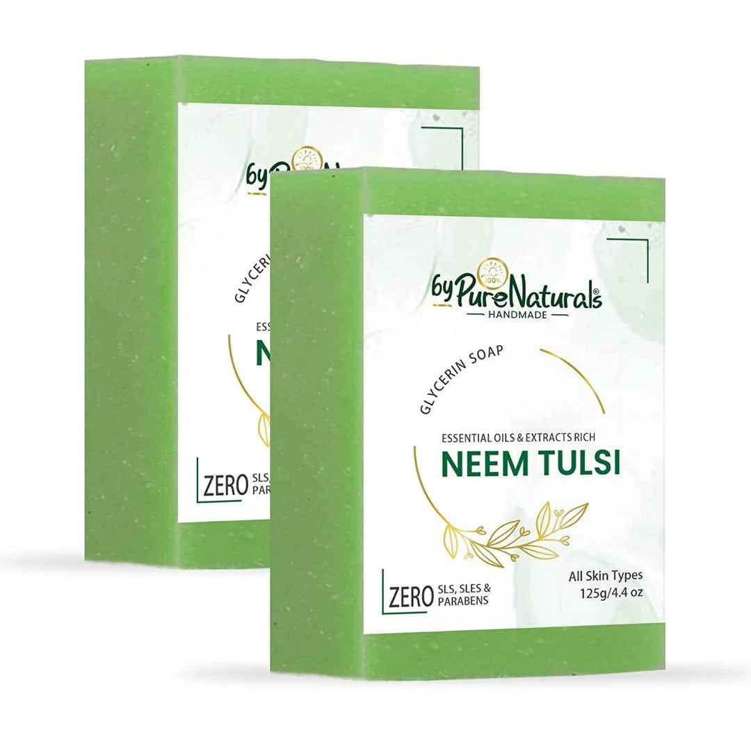 byPureNaturals SLS & Paraben Free Neem Tulsi Soap- 125gm