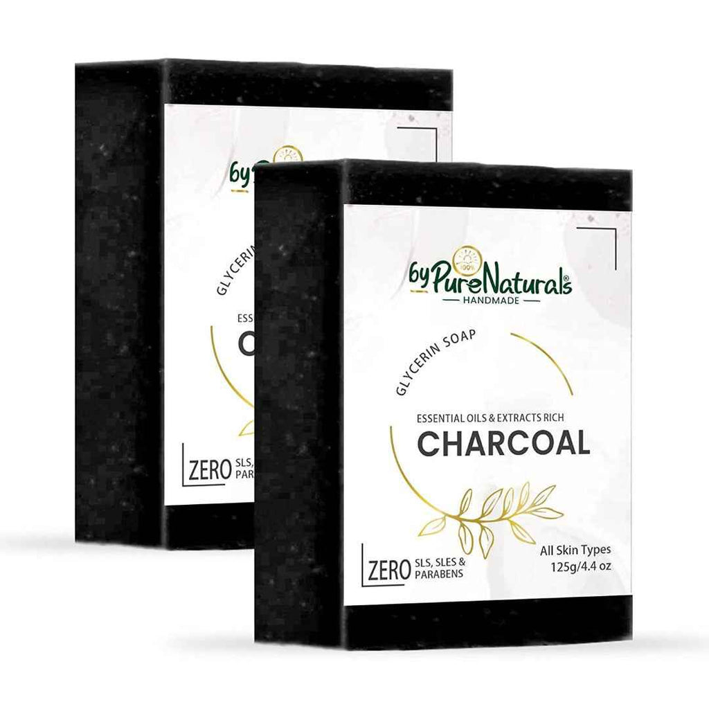 byPureNaturals SLS & Paraben Free Charcoal Soap- 125gm