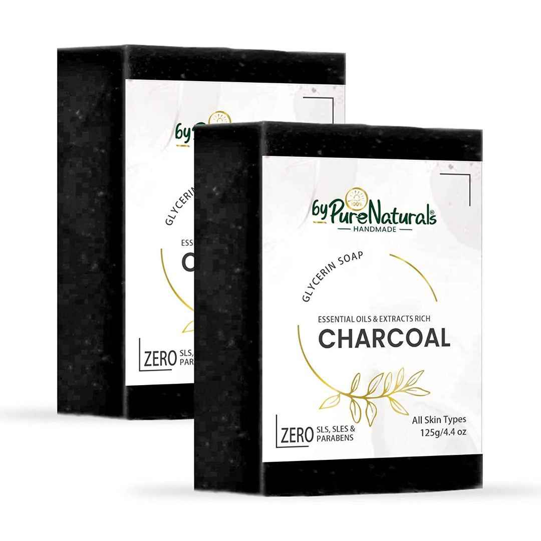 byPureNaturals SLS & Paraben Free Charcoal Soap- 125gm