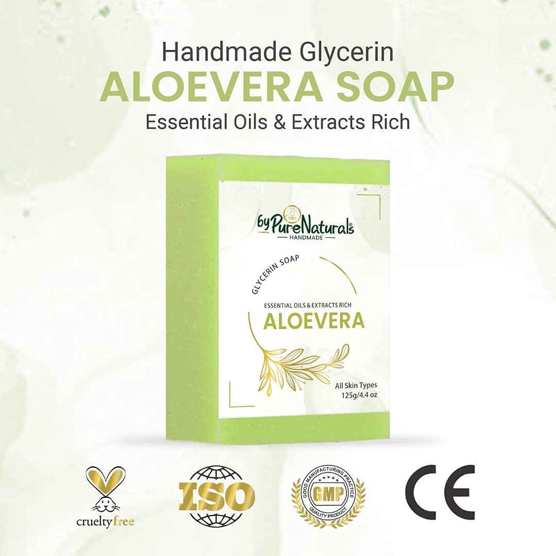 byPureNaturals SLS & Paraben Free Aloevera Soap- 125gm
