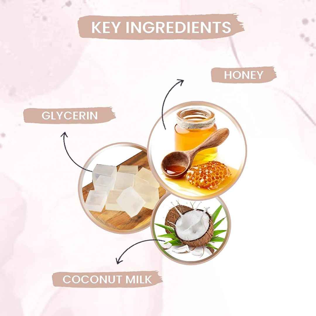 byPureNaturals SLS & Paraben Free Coconut Milk & Honey Soap- 125gm