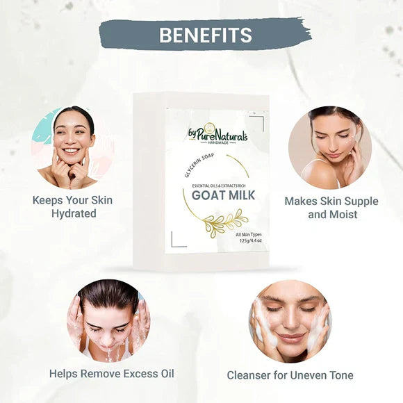 Deeply nourishing - SLS & Paraben Free Goat Milk Soap- 125gm  Biopharma, Healing Food to Live Healthy Life - by MFarmacy.com