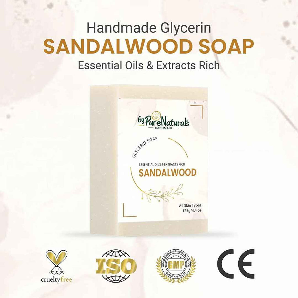 byPureNaturals SLS & Paraben Free Sandalwood Soap- 125gm