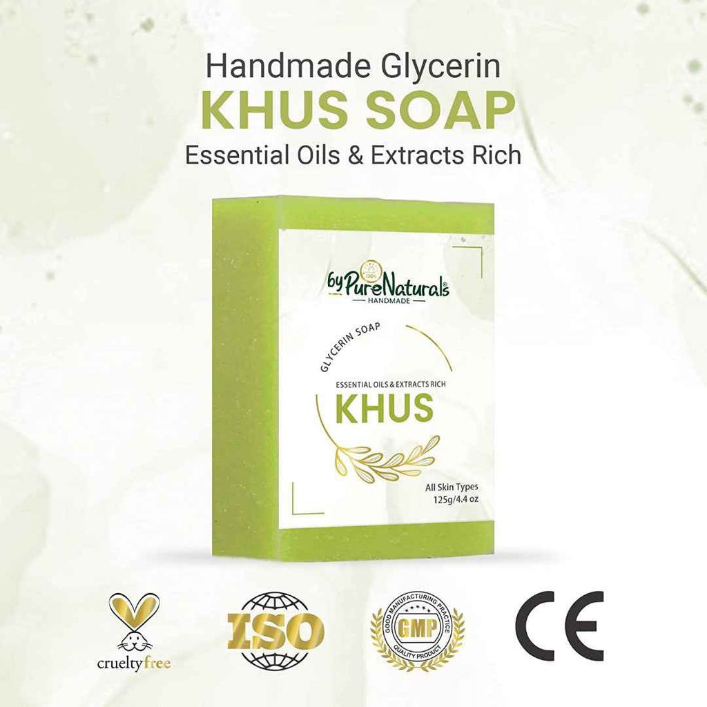byPureNaturals SLS & Paraben Free Khus Soap- 125gm