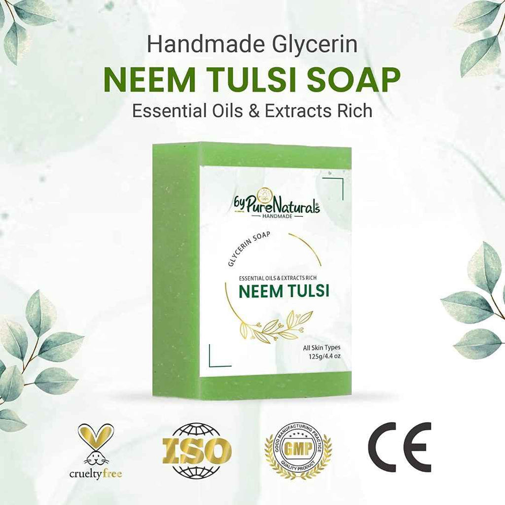 byPureNaturals SLS & Paraben Free Neem Tulsi Soap- 125gm