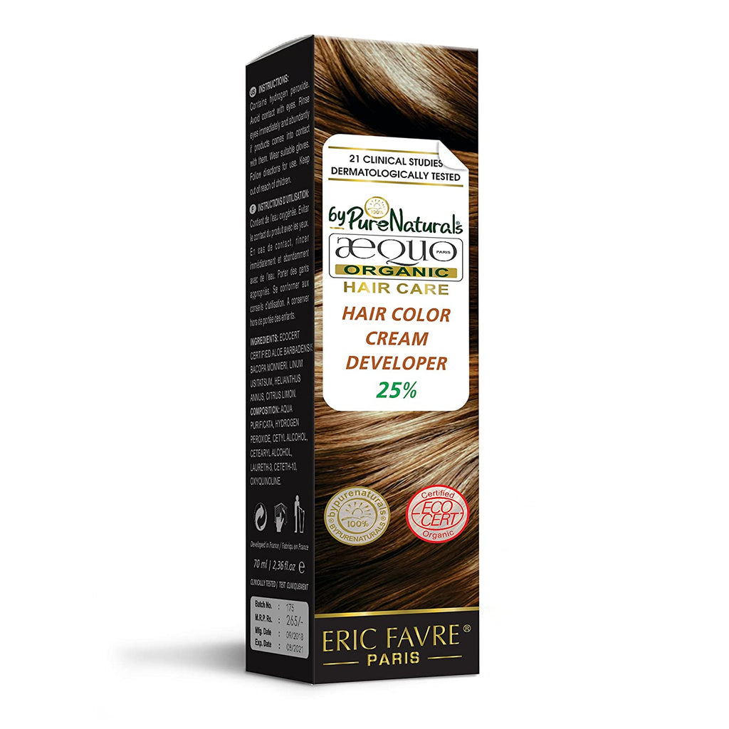 QH+ Aequo Organic Cream Extra Care 25 Vol. Oxydant Developer- 70ml