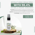 QH+ Aequo Organic Leave On Hair Frizz Restructuring Serum Spray- 30ml