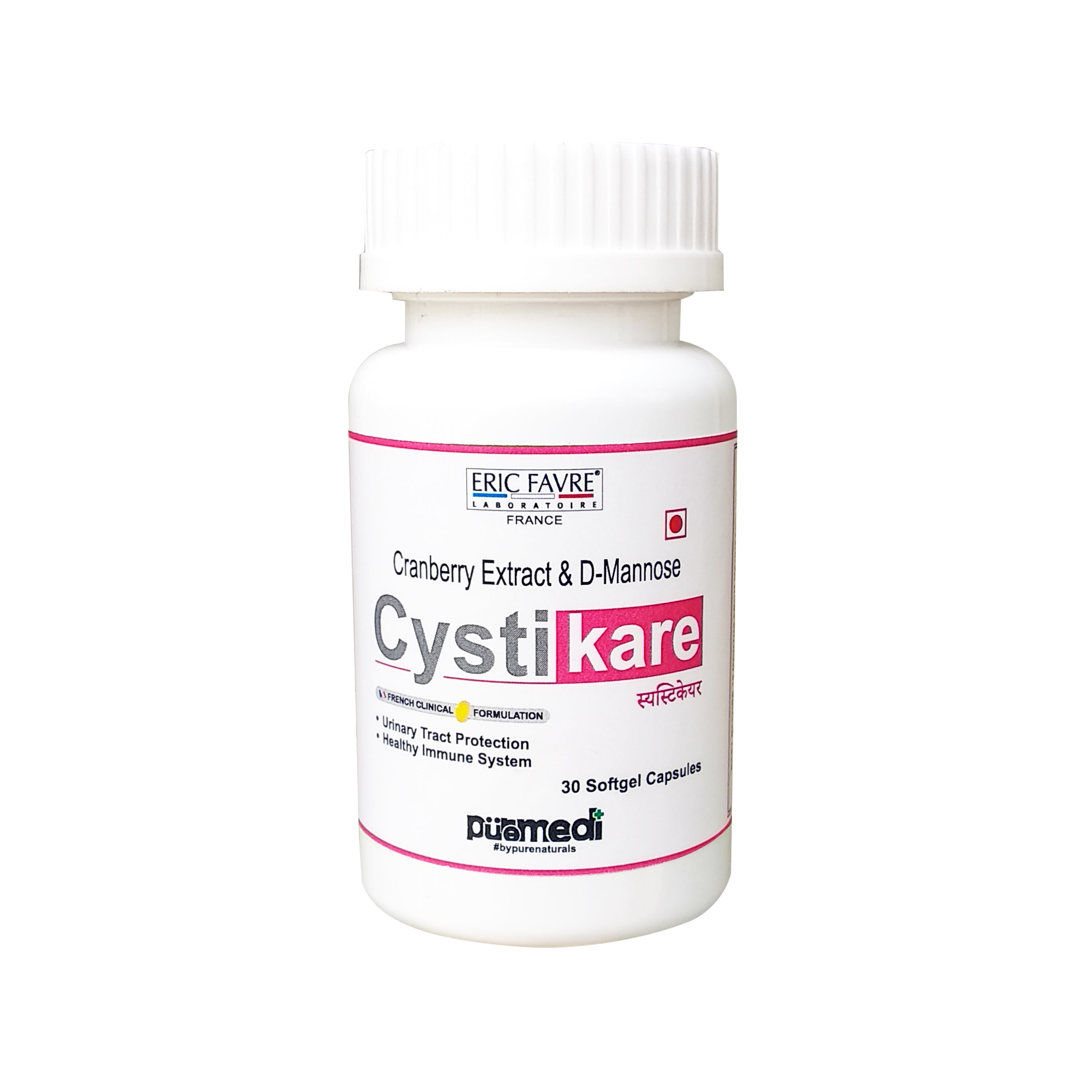 CYSTIKARE Natural Supplement for Urinary Tract Health Support (30 Softgel Capsules Plastic Jar)