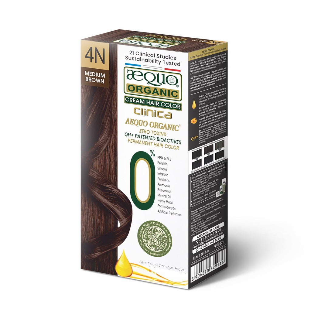 Aequo Organic Zero Toxins Cream Hair Color- 60ml