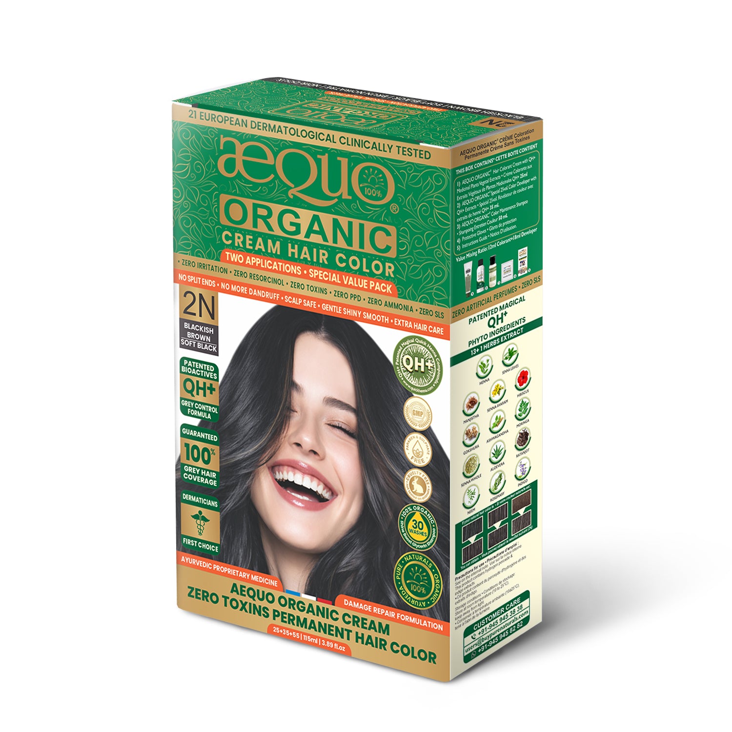 Aequo Organic Cream Hair Color Value Pack- 115ml