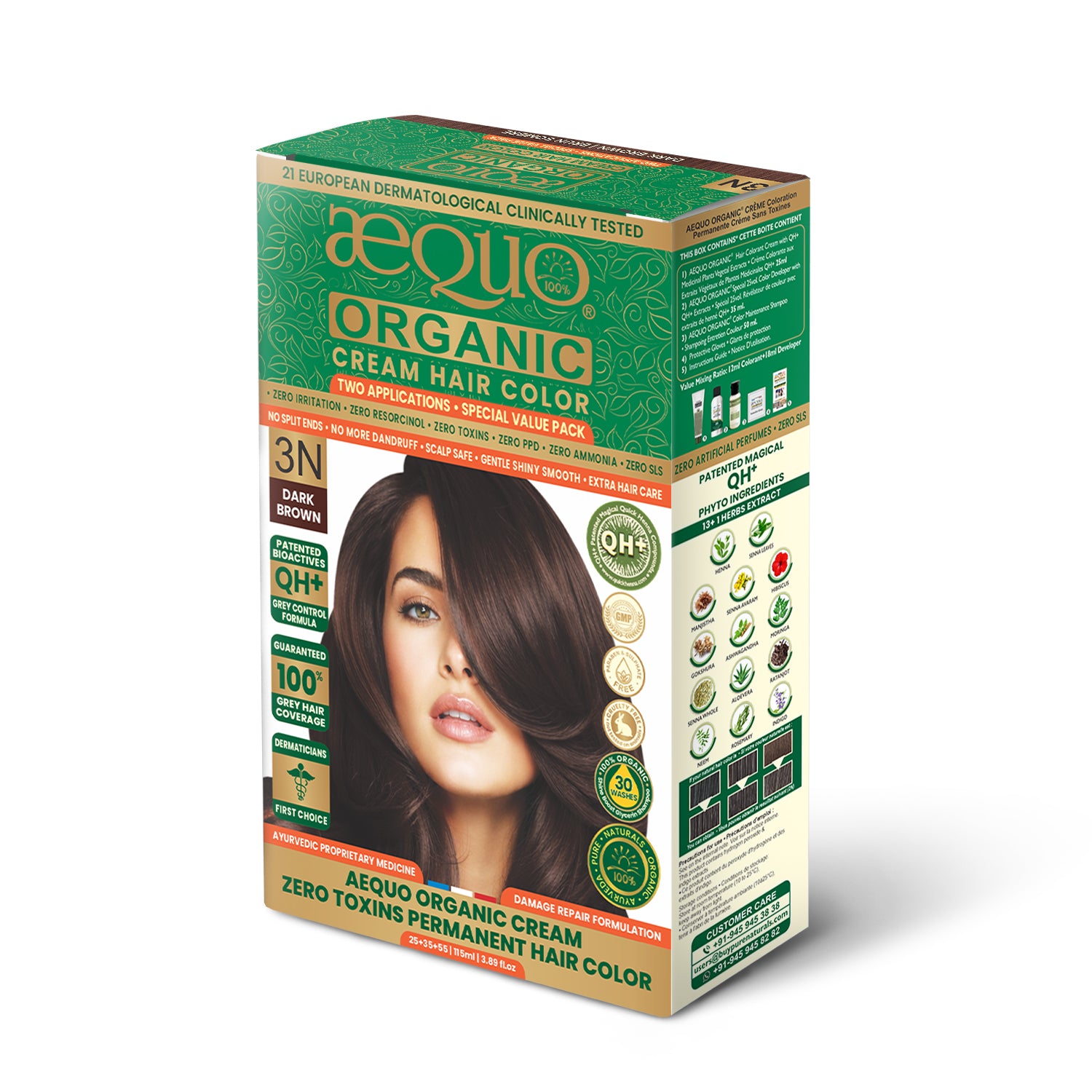 Aequo Organic Cream Hair Color Value Pack- 115ml