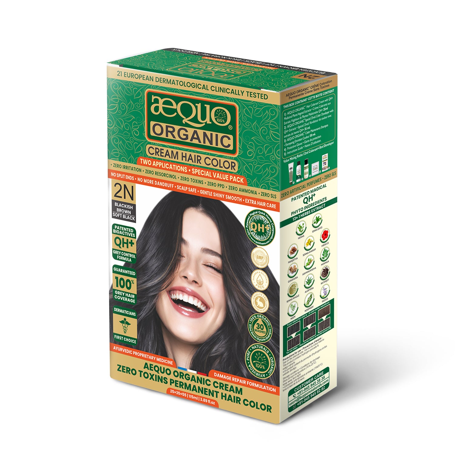 Aequo Organic Cream Hair Color - Soft Black