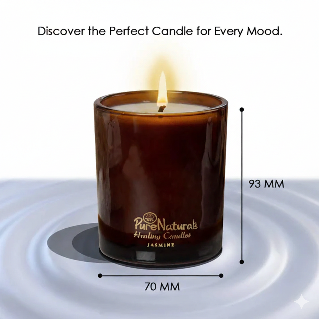 Soy Wax Healing Candles- 200ml Jar (Pack of 3 - Vanilla, Jasmine & Cedarwood)