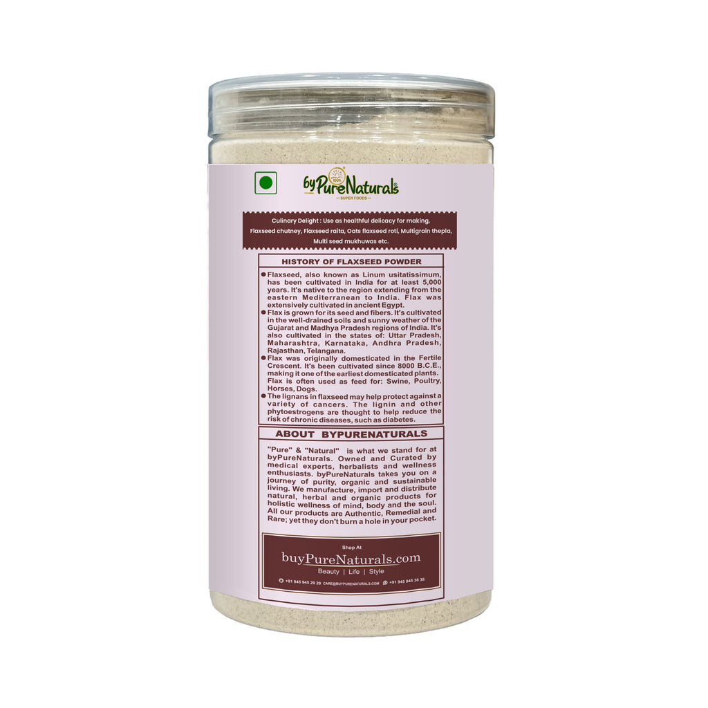 PureNaturals Gluten free Flaxseed Powder Flour Alsi Atta