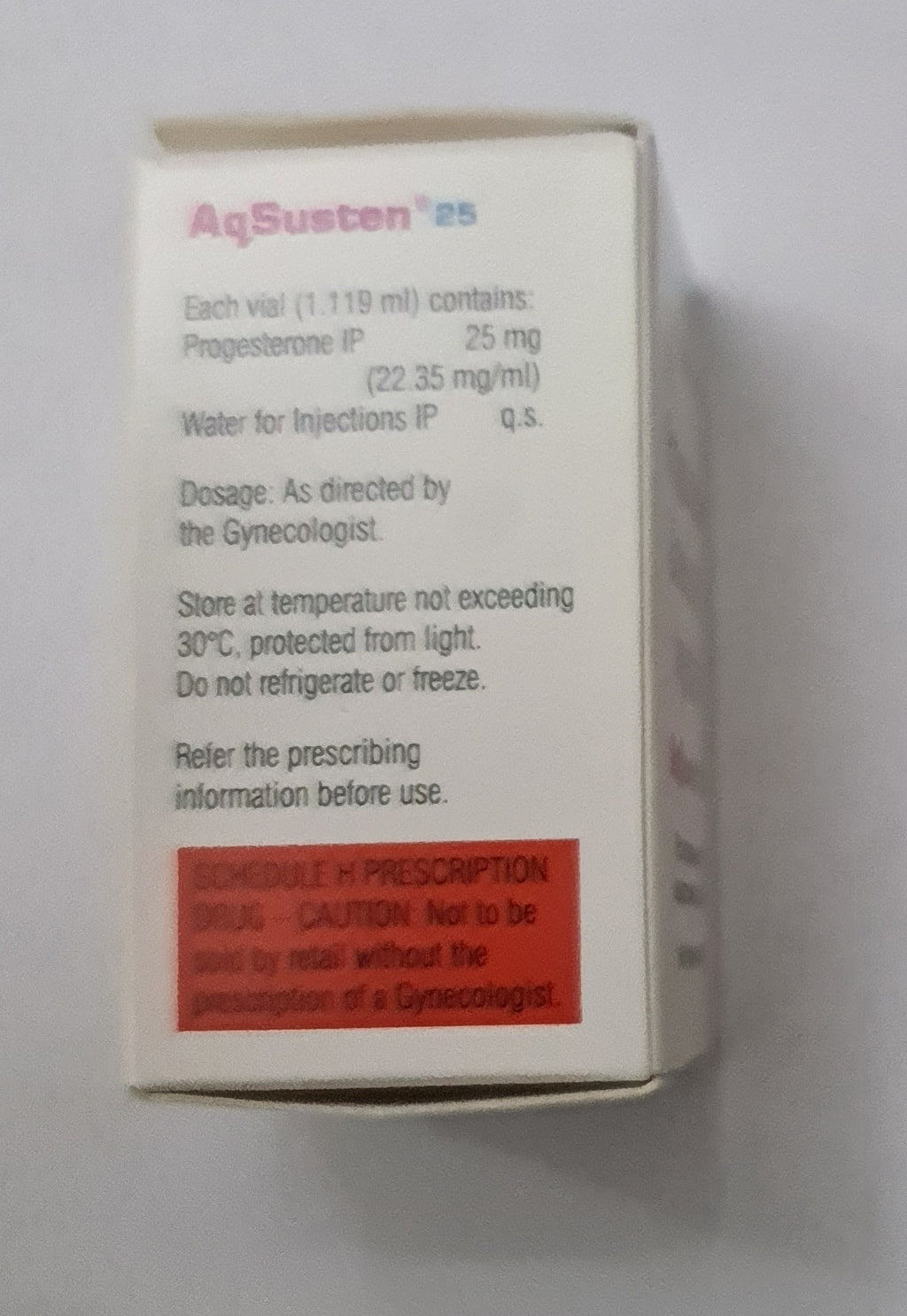 Aqsusten 25mg Inj. 1ml