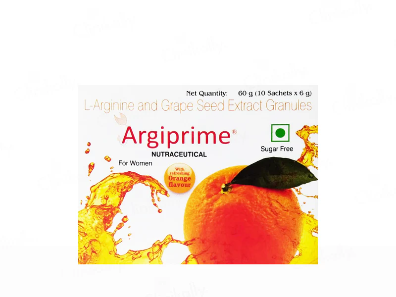 Argiprime Sugar Free Granules For Women- OrangeFlavour- 6g