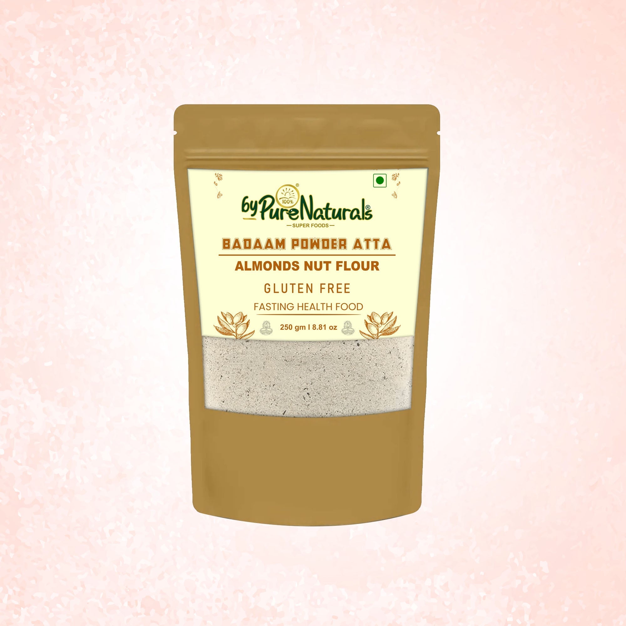 byPureNaturals Gluten Free Badaam Powder Atta (Almonds Flour)- 250 Gm - BuyPureNaturals