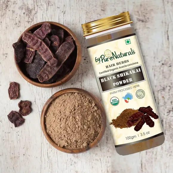 100% Organic Black Shikakai Powder for Hair - 100 Gm  Biopharma, Healing Food to Live Healthy Life - by MFarmacy.com