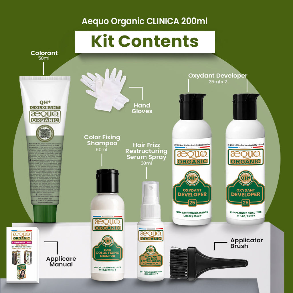 Aequo Organic Zero Toxins Clinica Cream Hair Color- 200ml