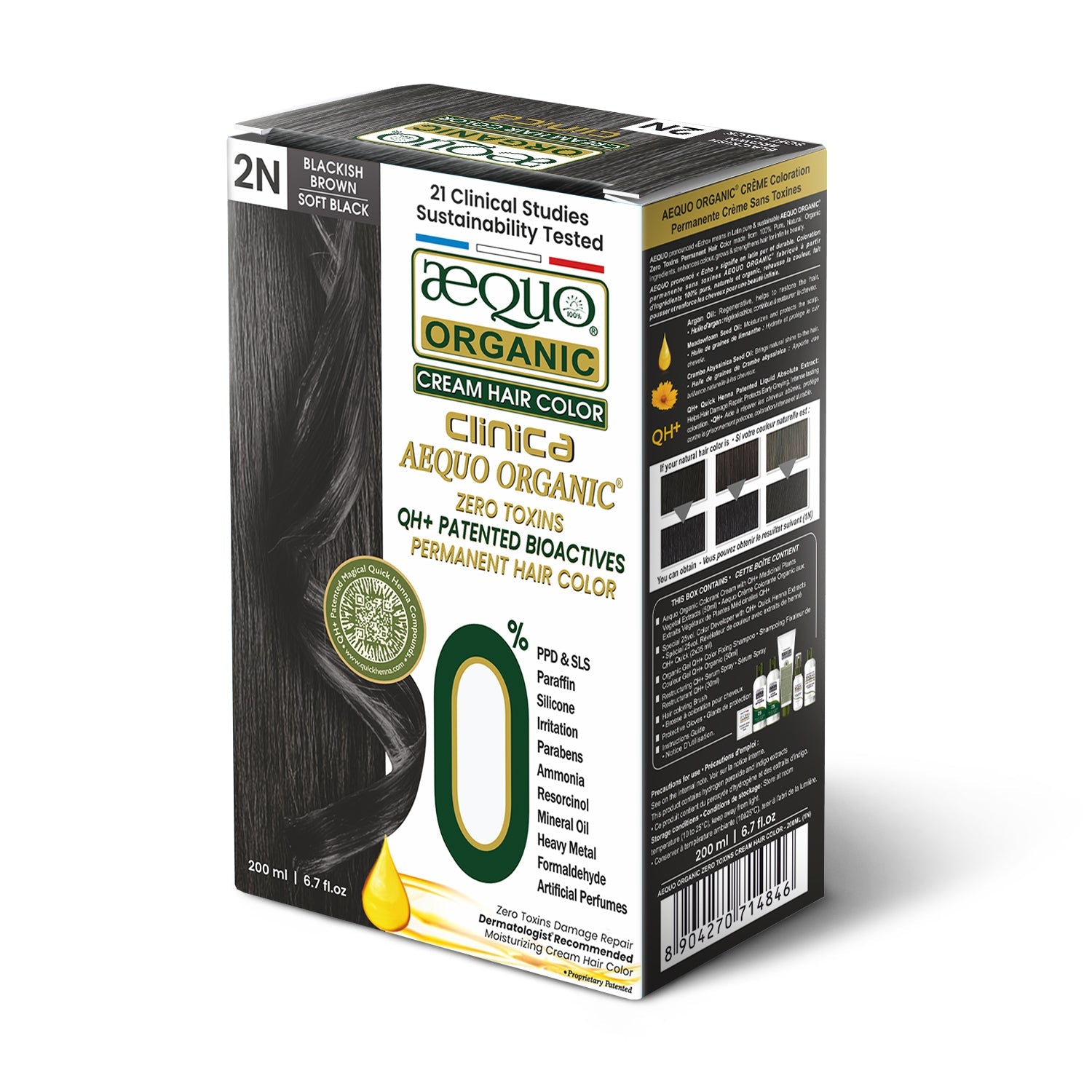 Aequo Organic Zero Toxins Clinica Cream Hair Color- 200ml