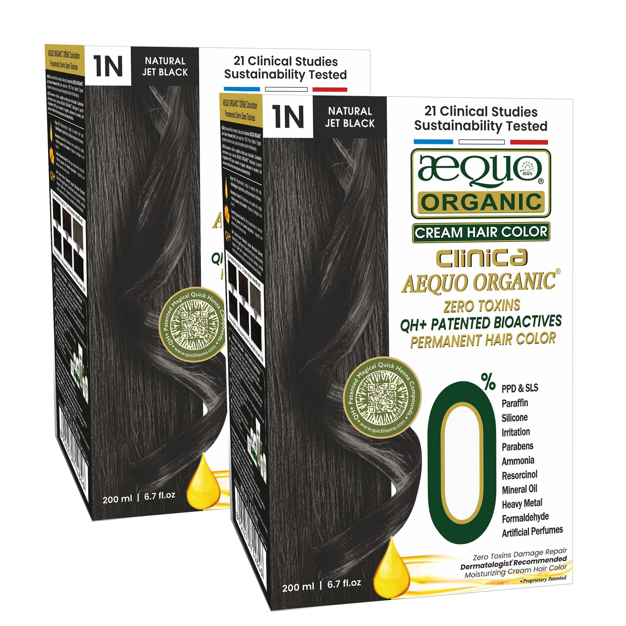 Aequo Organic Zero Toxins Clinica Cream Hair Color- 200ml