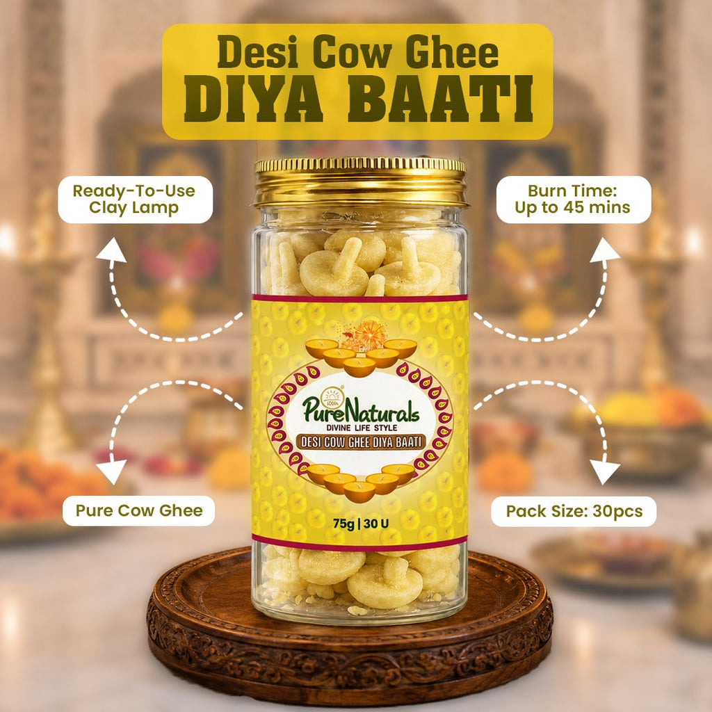 Cow Ghee Diya Baati for Pooja- 30pcs