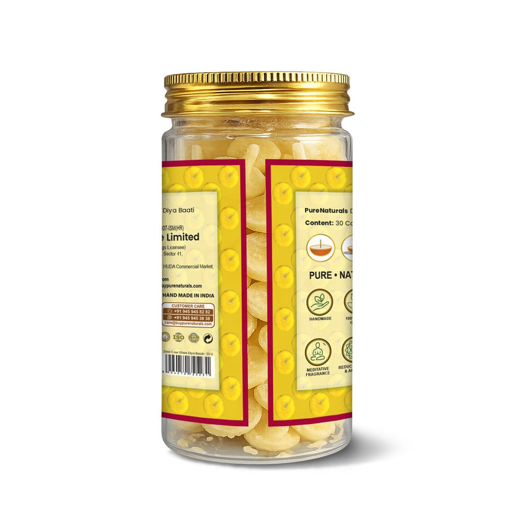 Cow Ghee Diya Baati for Pooja- 30pcs