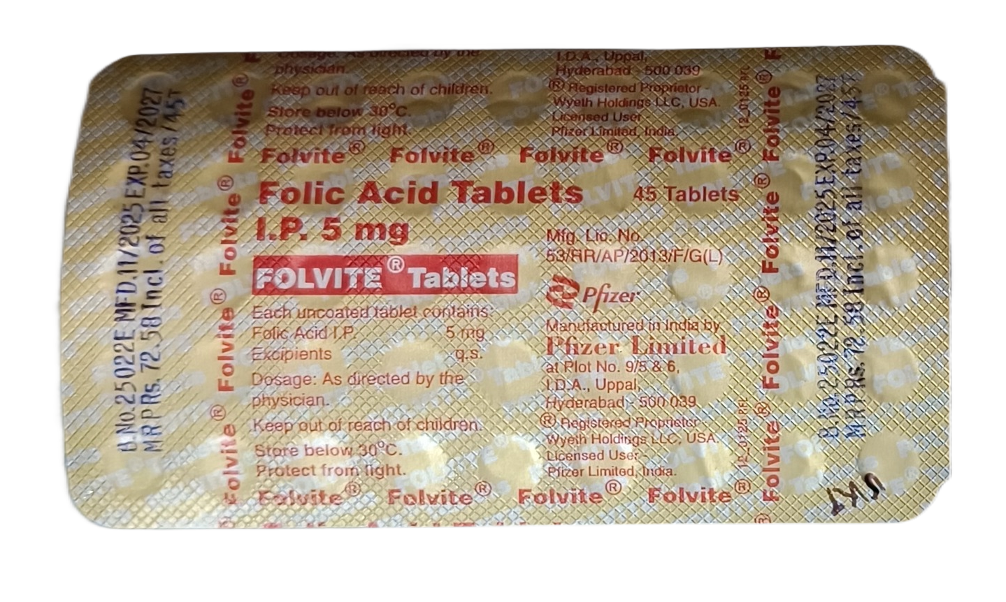 Folvite 5mg 45 Tablet