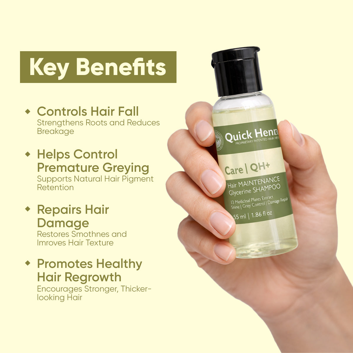 QH+ Hair Maintenance Glycerin Shampoo- 55ml