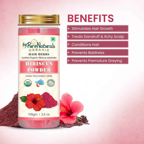 100% Organic Hibiscus Powder for Hair - 100 Gm  Biopharma, Healing Food to Live Healthy Life - by MFarmacy.com