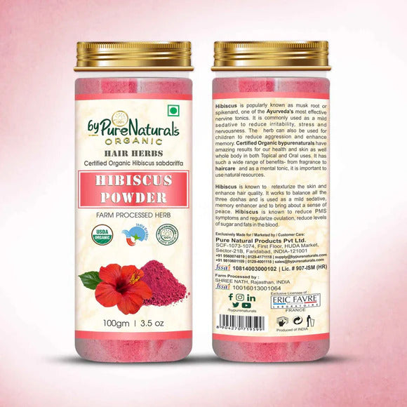 100% Organic Hibiscus Powder for Hair - 100 Gm  Biopharma, Healing Food to Live Healthy Life - by MFarmacy.com