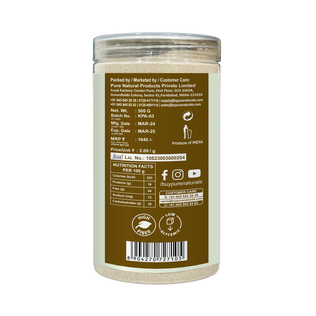 PureNaturals Gluten Free Cashew Flour Kaju Atta