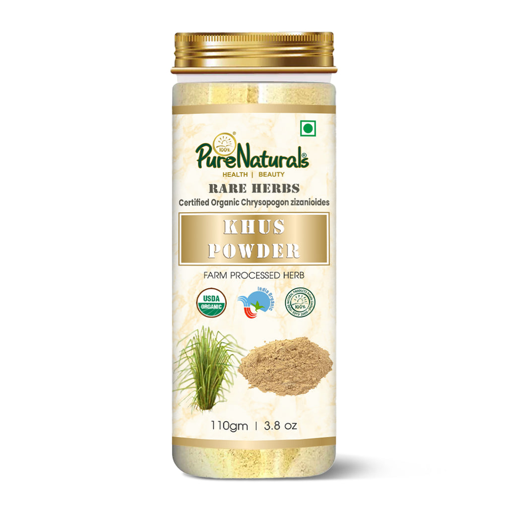100% Organic Khus Powder Glowing Skin & Scalp- 110 Gm